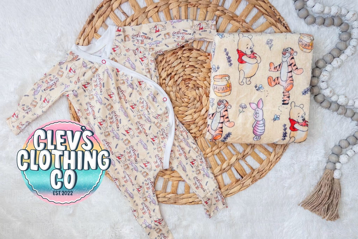 BABY EAST ROMPER + MATCHING BABY MINKY BLANKET