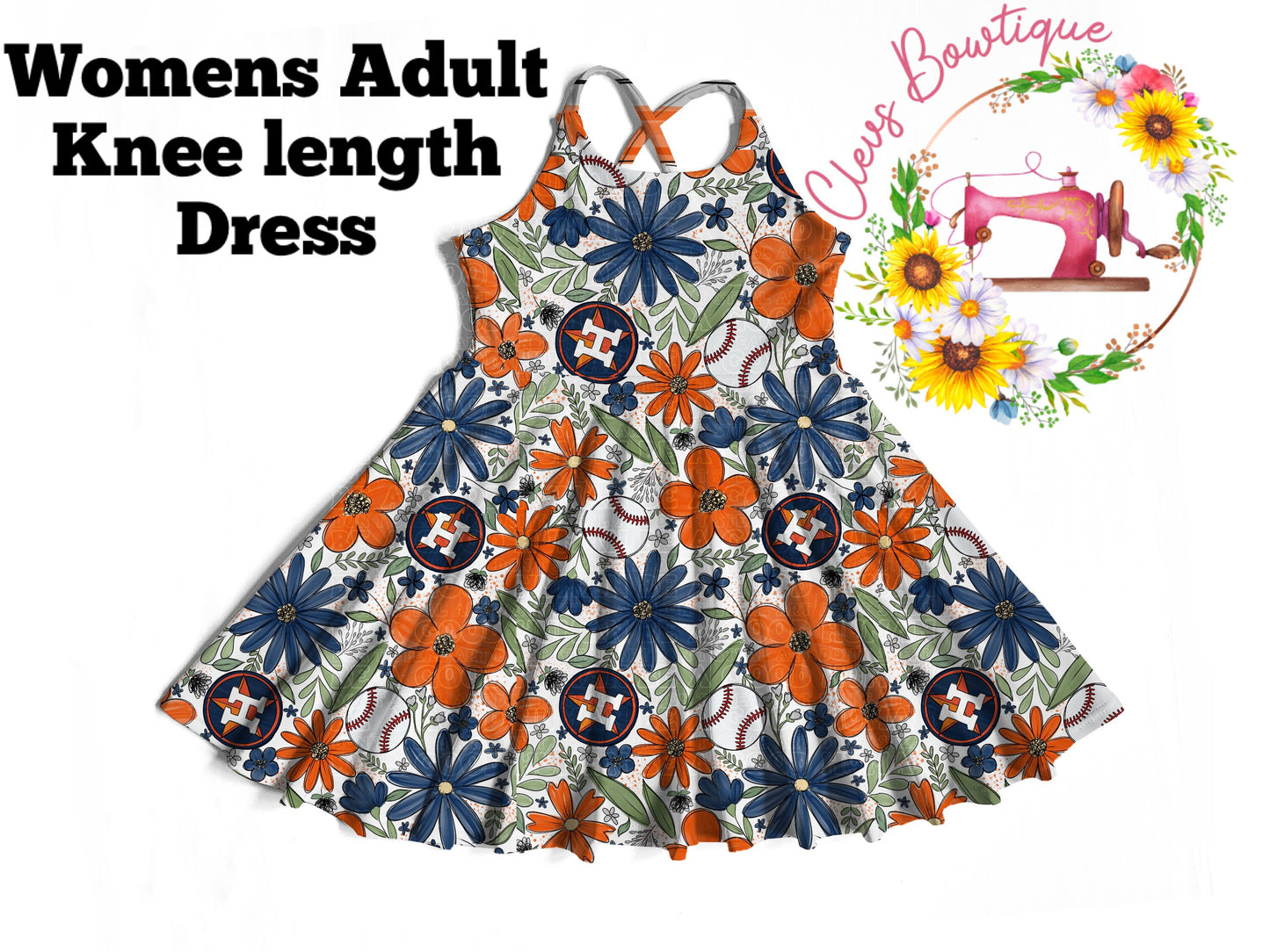 Womens Crossback Baseball Dress