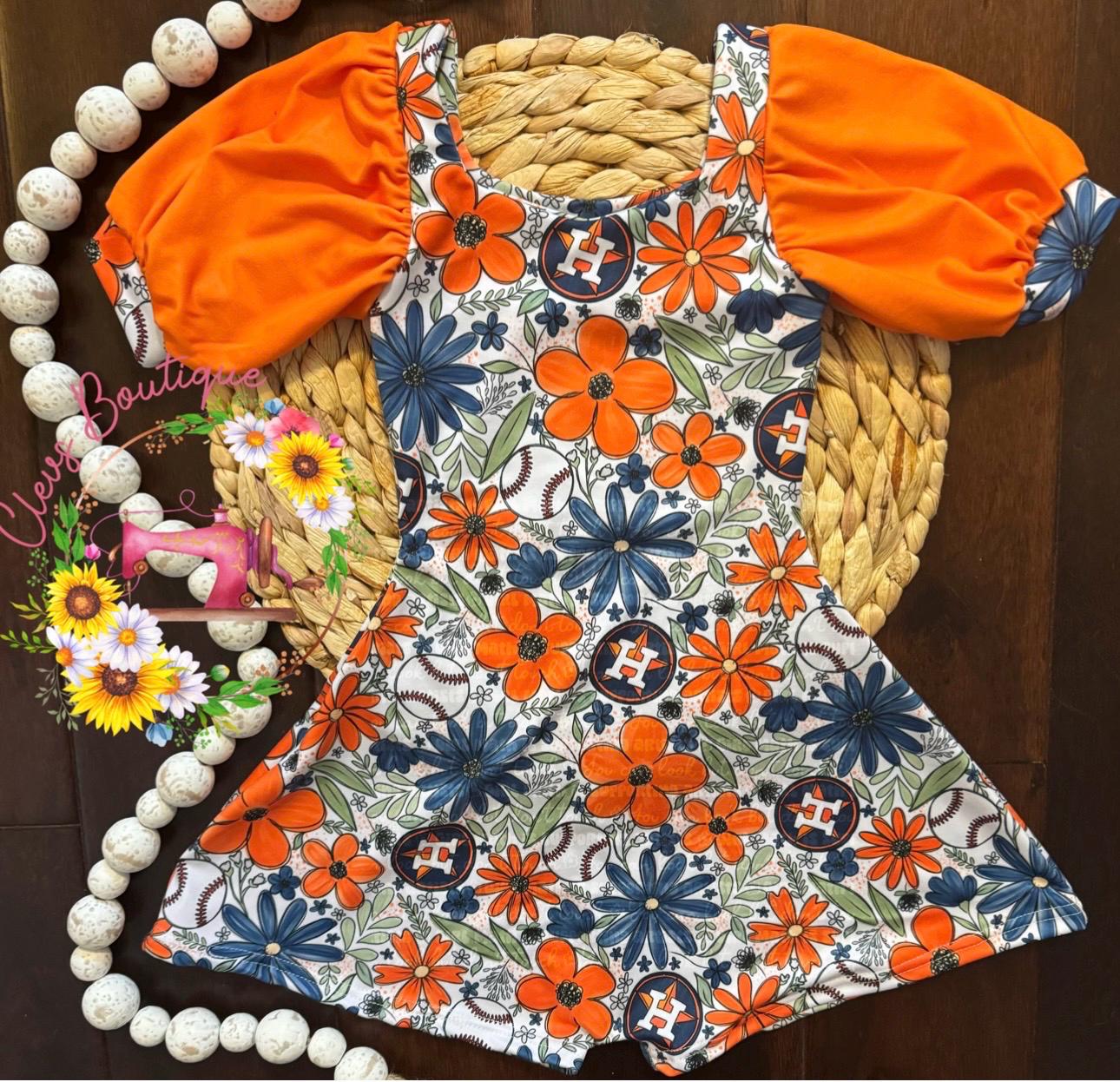 HOUSTON BASEBALL ROMPER