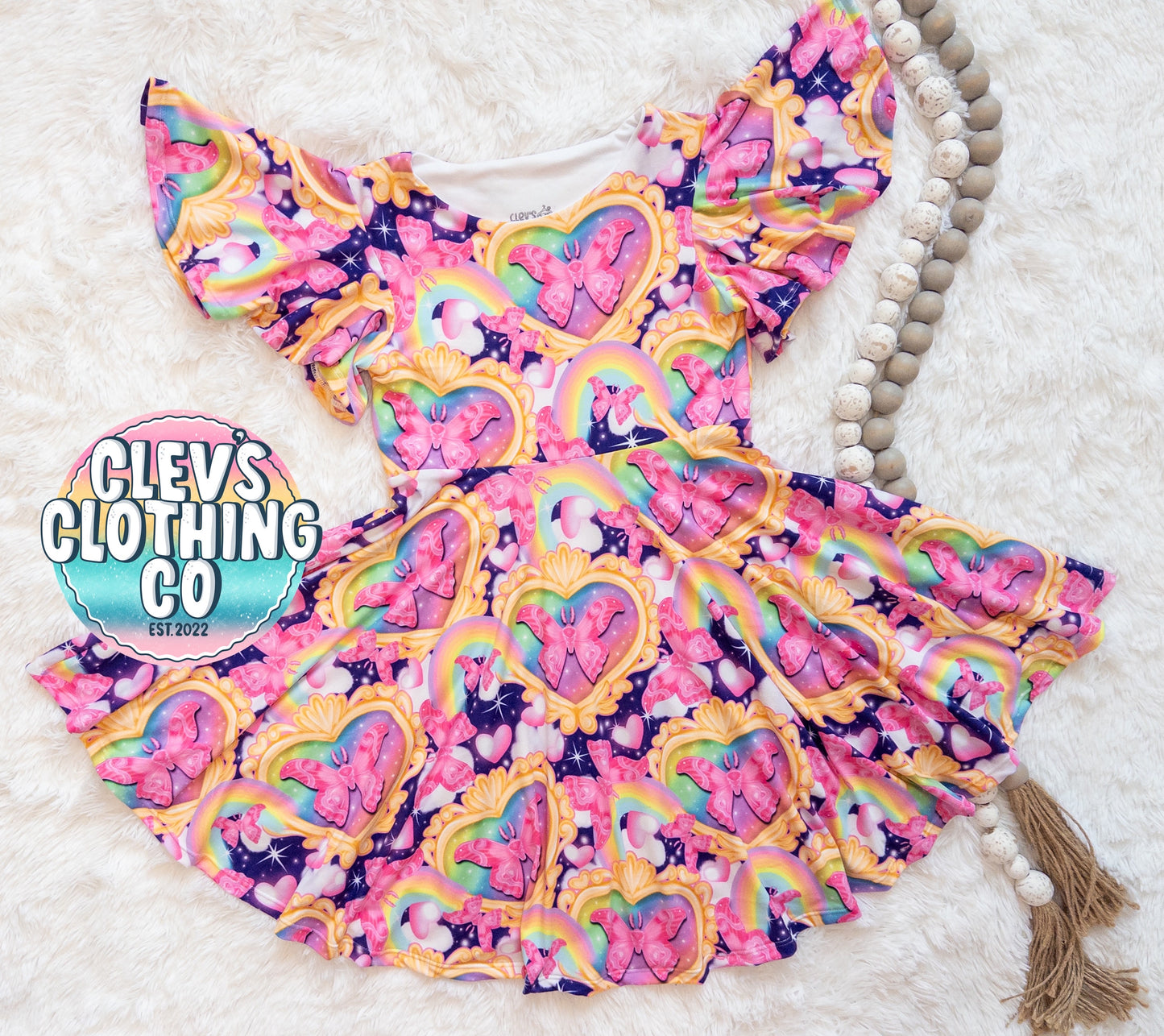 6Y Flutter Butterfly Dress