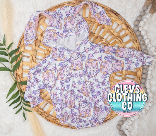 TEE ROMPER - W/ BUNNY EARS & TAIL