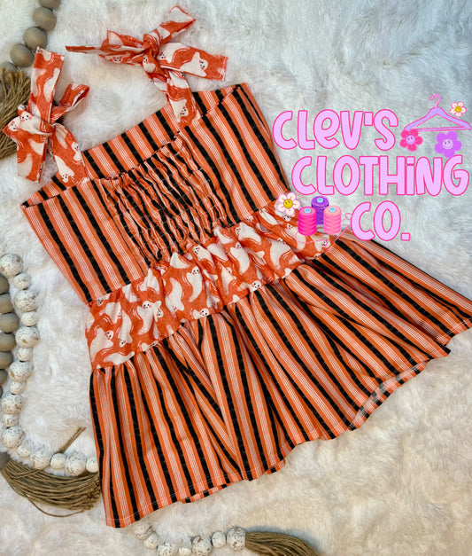 5T GHOST ORANGE DRESS (COTTON WOVEN)