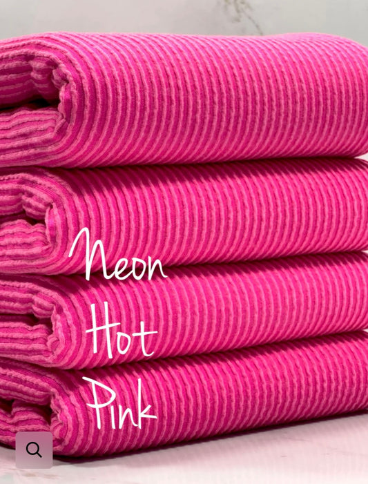 URBAN RIB SET - NEON HOT PINK
