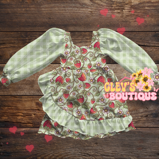 PETAL FRONT RUFFLE DRESS