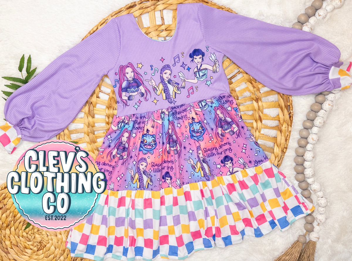 6Y BRIELLE TIERED DRESS