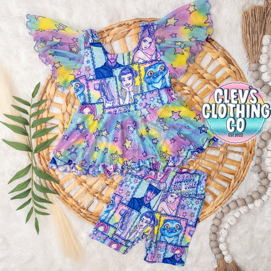 FLUTTER TOP & BIKER SET