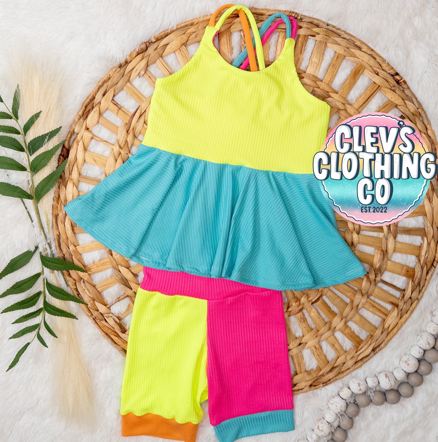 PEPLUM + BIKERS SET