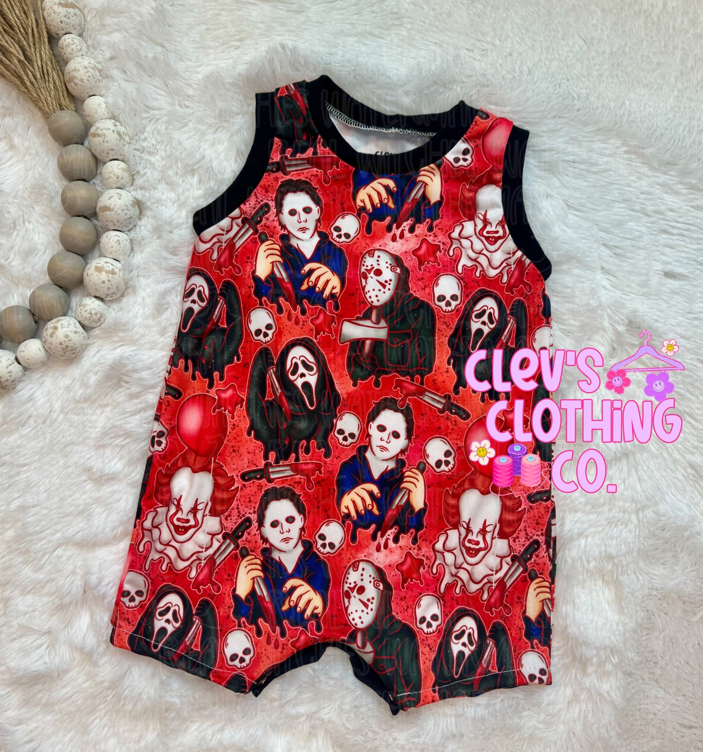 3/6M SPOOKY TANK ROMPER