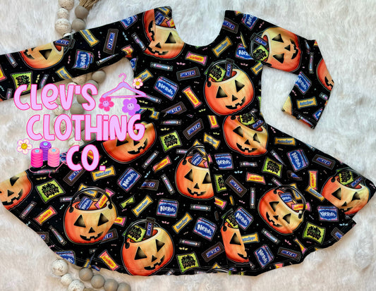 2T PUMPKIN BUCKETS DRESS