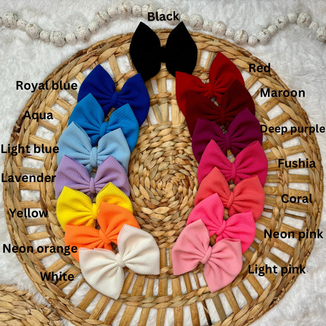 Solid color bows