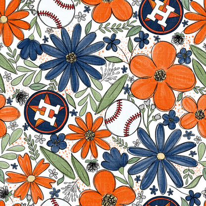 Houston baseball Bummie & bow set