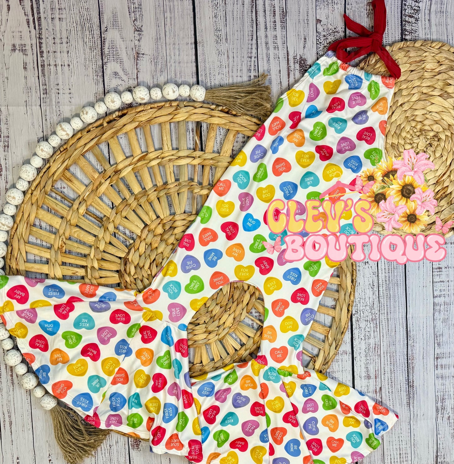 CANDY HEARTS ROMPER 3T
