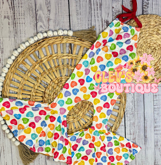 CANDY HEARTS ROMPER 3T