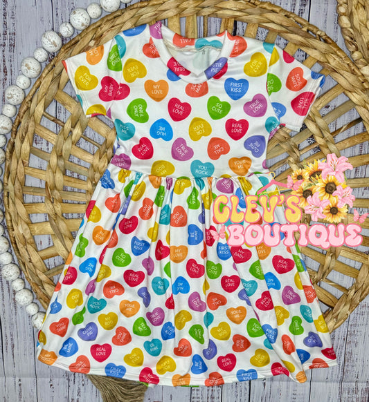 CANDY HEARTS DRESS 2T