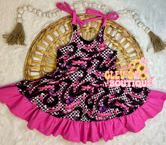 CAMELLIA RUFFLED DRESS